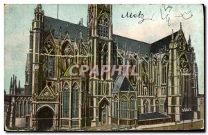 Old Postcard Metz Cathedral