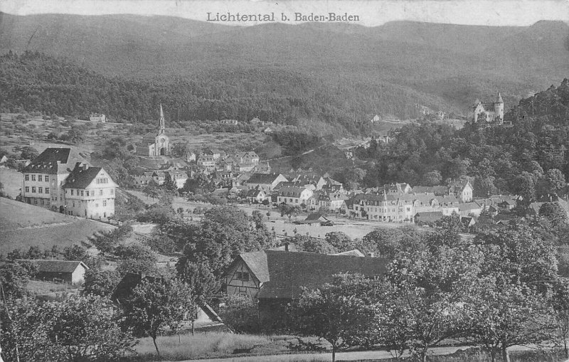 L207 Germany 1911 Lichtental bei Baden-Baden vintage postcard
