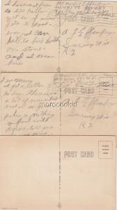 ARTIST SIGNED, LOT OF 3 DIF. WWII PRIVATE BREGER USED POSTCARDS by SGT. BREGER