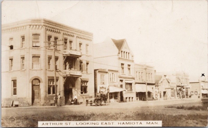 Hamiota Manitoba Arthur Street Looking East MB Scarce Real Photo ...