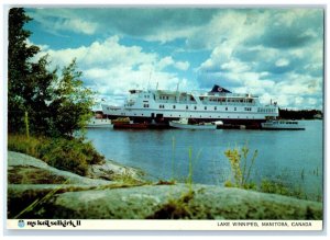 c1950's MS Lord Selkirk II View Lake Winnipeg Manitoba Canada Postcard