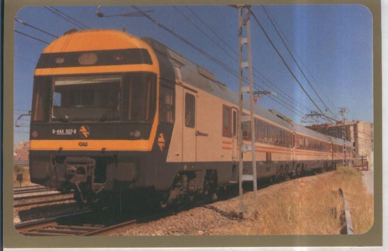 Postal 010874: Electrotren 444-507-08 en Zaragoza, julio 1989