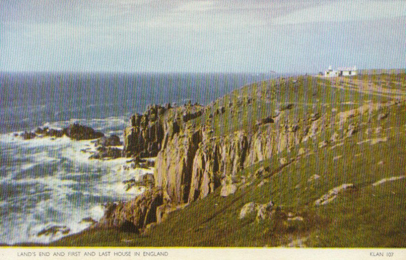 Cornwall Postcard - Land's End and First and Last House in England - Ref TZ3345