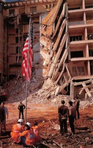 BEIRUT, Lebanon   U.S. EMBASSY~After 1983 Bombing  FLAG~AID WORKERS   Postcard