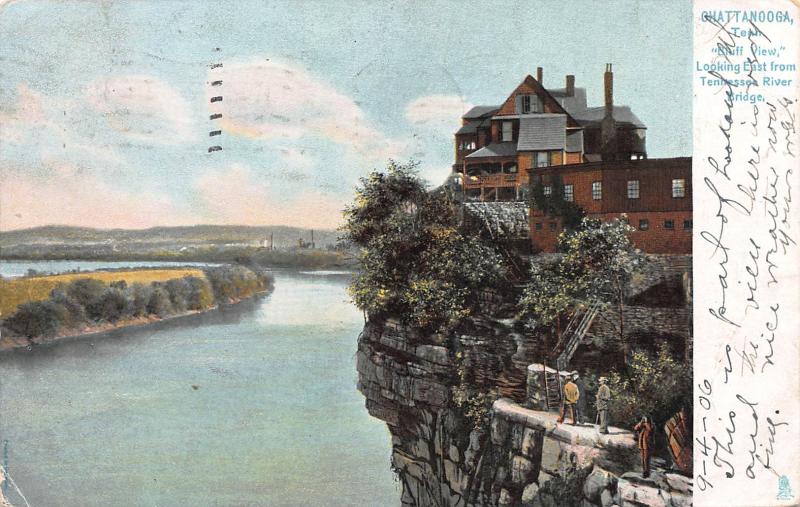 Tennessee River View, Chattanooga, Tennessee, Early Postcard, Used in 1906