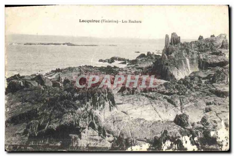 Postcard Old Locquirec Finistere Rocks