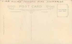 Allied Patriotic Flag Propaganda C-1918 Illustrated Postcard 9333