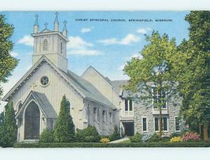 Unused Linen CHURCH SCENE Springfield Missouri MO p5022