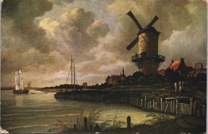 Dutch Landscape Windmill Advertising Postcard C137