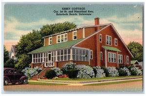 Rehoboth Beach Delaware DE Postcard Abbey Cottage Maryland Avenue c1940 Vintage