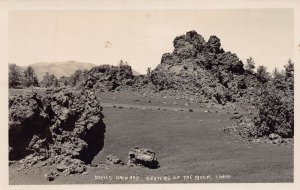 J76/ Arco Idaho RPPC Postcard c1930-50s Craters of the Moon Geology 388