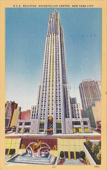 New York City R C A Building Rockefeller Center 1950