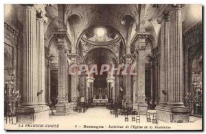 Old Postcard Besancon Interior of & # 39Eglise Madeleine