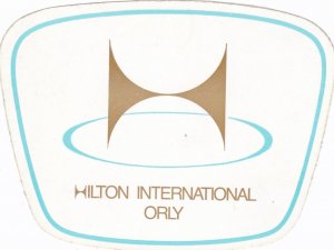 France Paris Hilton International Hotel Orly Luggage Label sk3548