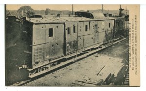 Military - WWI at Verdun, France. Train Hit With Shrapnel