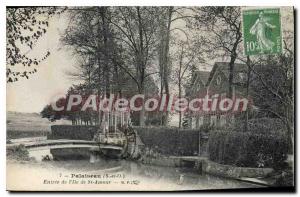 Postcard Old Palaiseau I'Ile Entree De St Amour