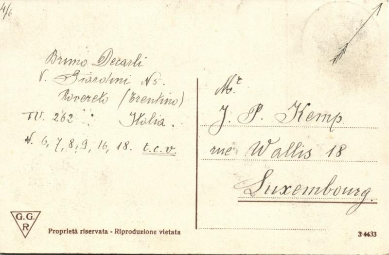 italy, ROVERETO, Il Castello, Museo Storico della Guerra (1925) Stamp