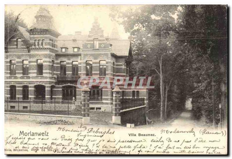 Belgie Belgium Old Postcard Morlanweiz Villa BEAUMEZ