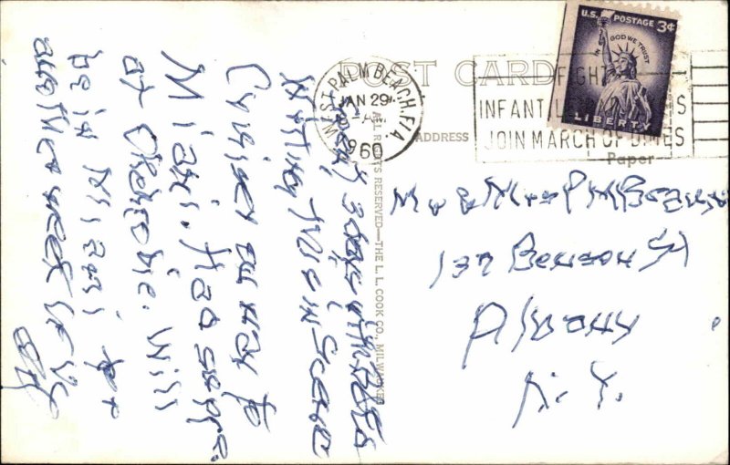 Okeechobee Florida FL Lake Locke Real Photo Postcard