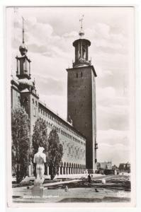 Stadhuset Stockholm Sweden 1955? RPPC real photo postcard