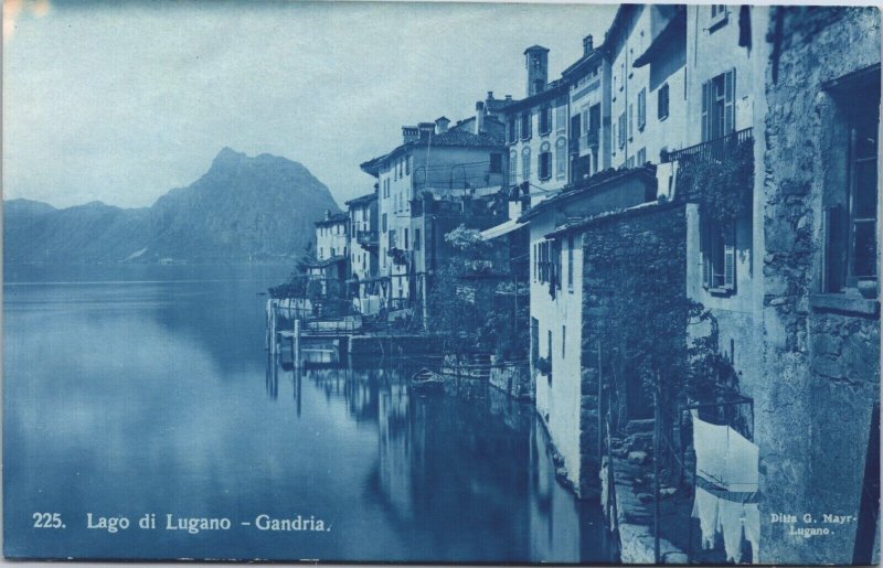 Italy Lago di Lugano Gandria Vintage Postcard 03.20