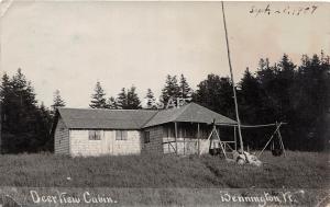 C67/ Bennington Vermont VT Real Photo RPPC Postcard 1908 Deerview Cabin