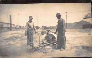 C61/ Occuptional Worker Photo RPPC Postcard c1930s Mining Water Well Railroad 25