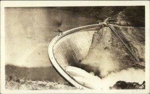 Boise ID Arrowrock Dam w/ Information on Back c1920s-30s Real Photo Postcard