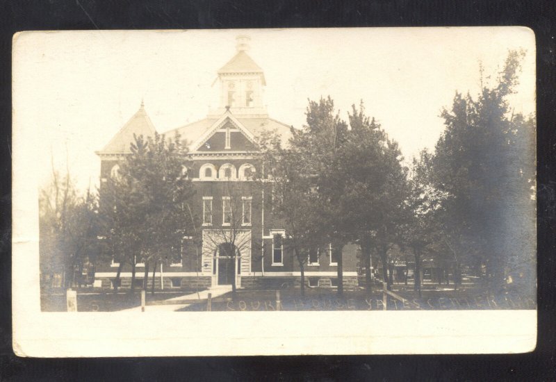 Rppc Yates Center Kansas High School Building Vintage Real Photo