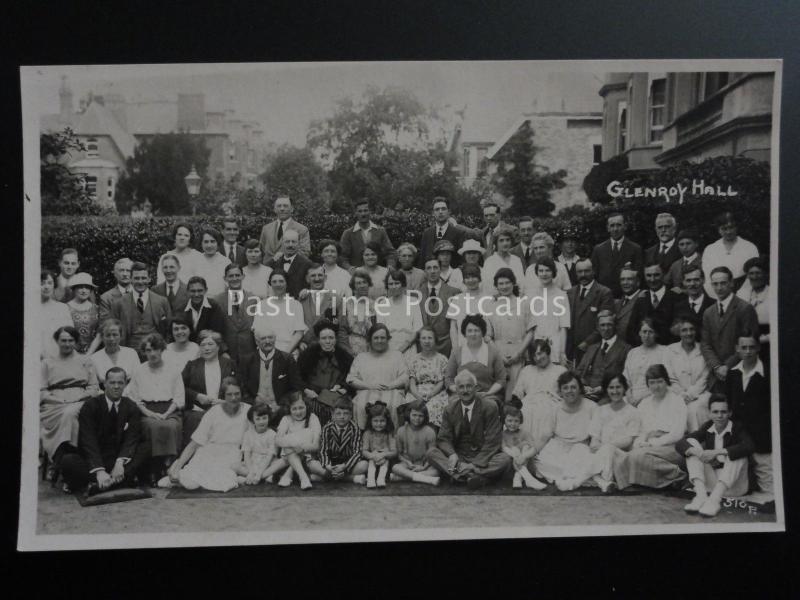 Dorset: Bournemouth Group Portrait GLENROY HALL Hotel St Michael's Road Old RPPC