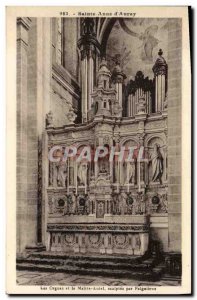 Postcard Old Organ of St. Anne & # 39Auray The organ and the high altar Falgu...