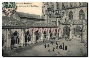 Postcard Old Lorraine Illustree Cloitre the Court of the Cathedral Toul