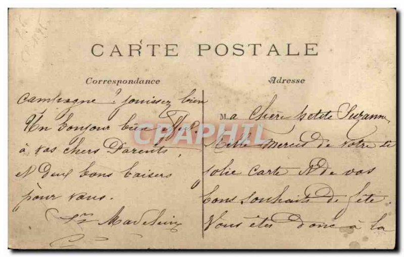 Paris Buttes Chaumont Old Postcard Between the rocks (children)