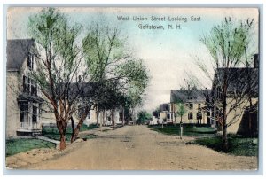 Goffstown New Hampshire NH Postcard West Union Street Looking East c1909 Vintage