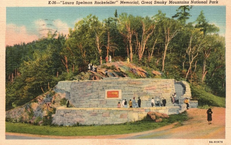 Vintage Postcard 1930's Laura Spelman Rockefeller Great Smoky Mtn ...