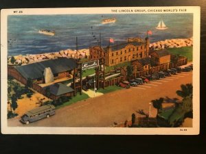 Vintage Postcard 1939 Lincoln Group, World's Fair, Chicago, Illinois (IL)