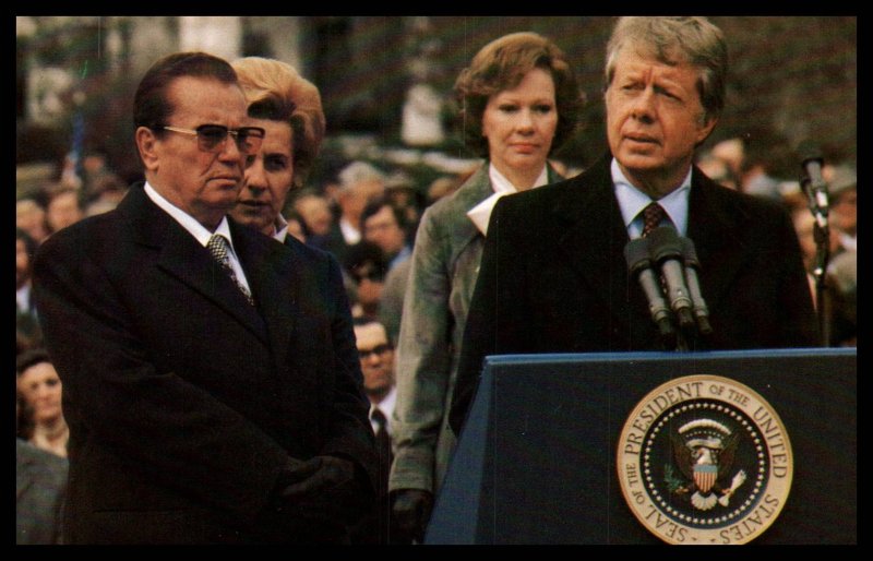 President Carter Greet Marshal and Mrs Tito of Yugoslavia