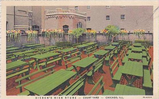 Illinois Chicago Sieben's Bier Stube Court Yard