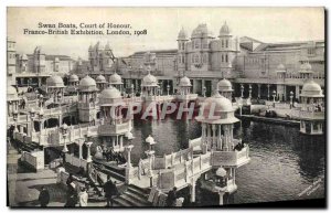 Old Postcard Swan Boats Court of Honor Franco British Exhibition London 1908