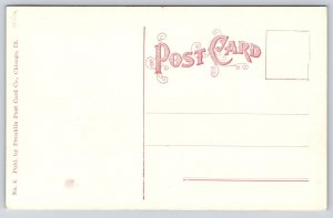 Chicago Illinois~Coliseum Bldg St View~Stagecoach~Flags~Gothic~c1910 Postcard