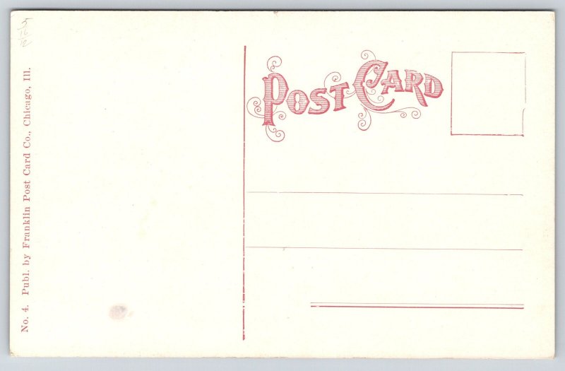 Chicago Illinois~Coliseum Bldg St View~Stagecoach~Flags~Gothic~c1910 Postcard