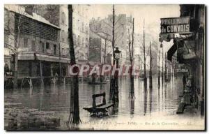 Old Postcard Floods of Paris Rue de la Convention