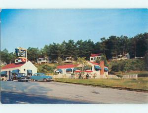 1950's OLD CARS & RACE'S MOTOR COURT MOTEL Wiscasset - Boothbay Harbor ME r0354