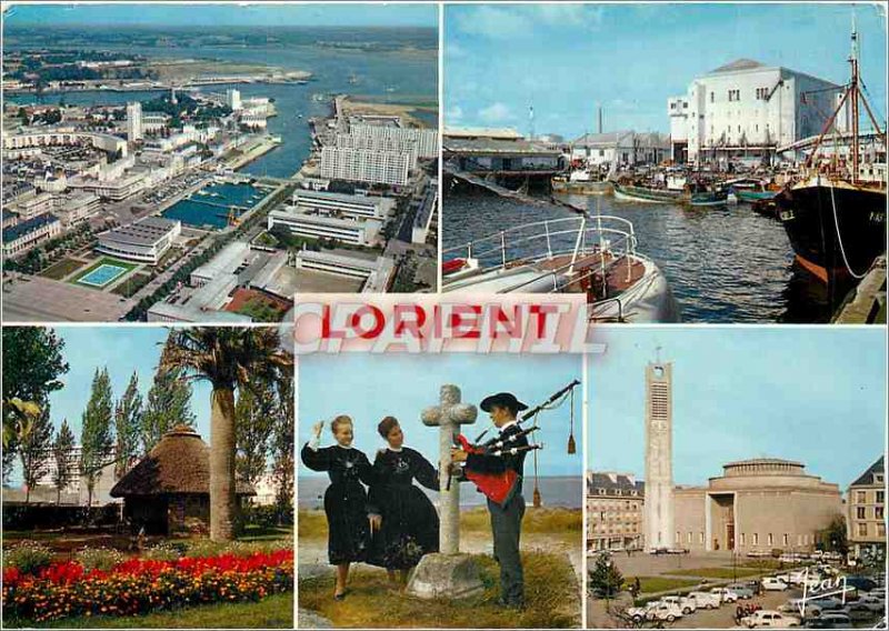 Modern Postcard General view Lorient harbor The fishing port of the icebox Th...