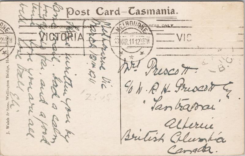 Murray & Macquarie Streets Hobart Tasmania Australia AU c1911 Postcard E55 