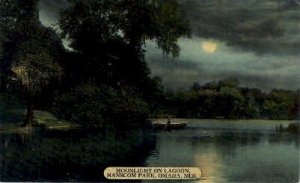 Moonlight on Lagoon, Hanscom Park in Omaha, Nebraska