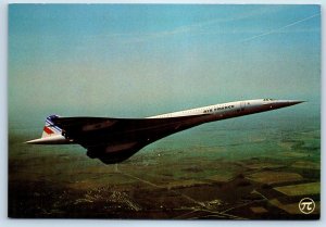 France Postcard Avion Super-Sonique Concorde Air France c1950's Vintage