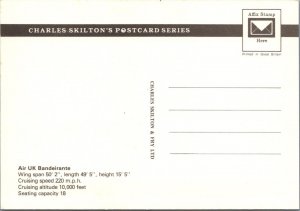Aviation Postcard - Air UK Bandeirante Aeroplane. Unused RR21827