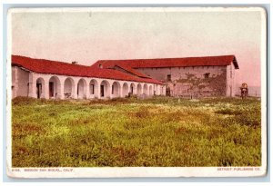 1909 Mission San Miguel Exterior View San Luis Obispo CA Posted Vintage Postcard