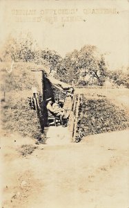 German Officers Quarters Behind the Lines~WW1 Military Real Photo POSTCARD